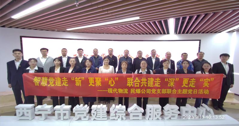 智慧党建走“新”更聚“心”  联合共建走“深”更走“实”  ——民爆公司、现代物流公司党支部联合开展主题党日运动