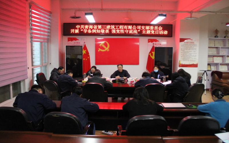 中共青海省第三修建工程有限公司支部委员会 开展“学条例知敬畏 强党性守底线” 主题党日运动