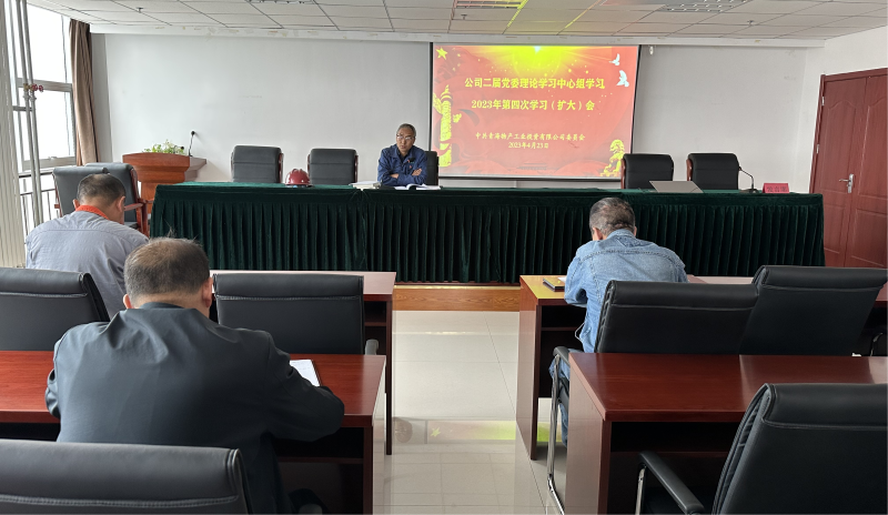 8040WWW威尼斯工投公司二届党委召开2023年度  第四次理论学习中心组学习（扩大）会
