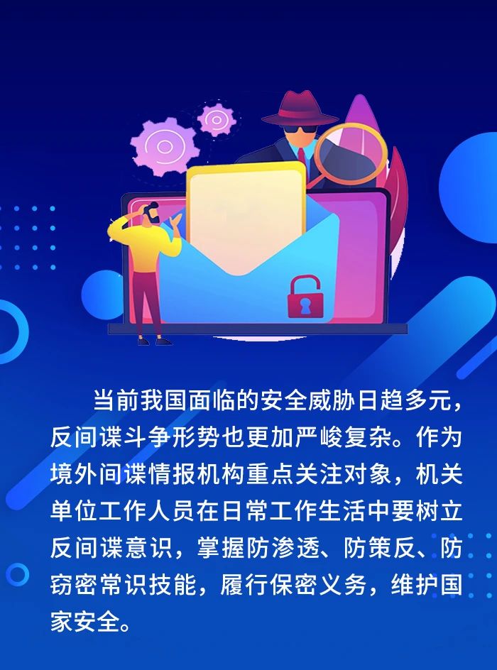 机关单位事情职员提防特工行为须知