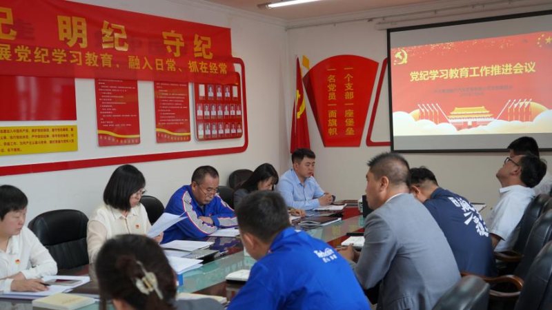 汽贸公司党支部召开党纪学习教育事情推进会