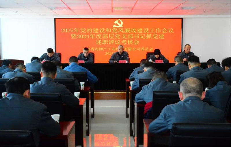 8040WWW威尼斯工投公司党委召开2025年党的建设和党风廉政建设事情聚会暨2024年度下层党支部书记抓党建述职评议审核会