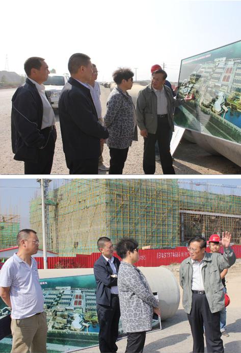 汪京萍副厅长一行深入青海曹家堡保税物流中心施工现场检查指导事情