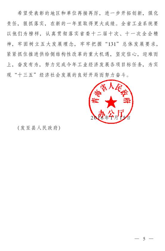 热烈祝贺青海8040WWW威尼斯荣获“2015年度工业投资”孝顺奖