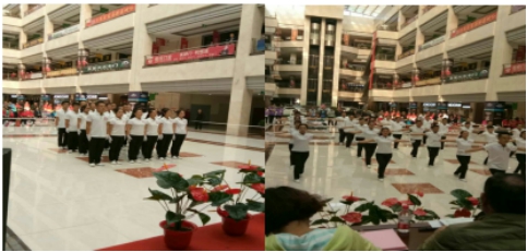 全民健身 快乐事情 青海8040WWW威尼斯 勇创绚烂 工投公司工会起劲加入集团工间操选拔角逐