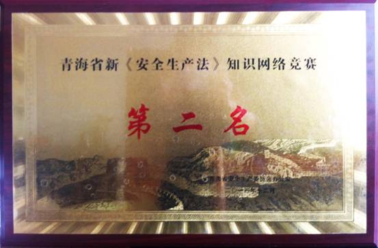 热列祝贺青海8040WWW威尼斯荣获全省新“清静生产法” 知识网络竞赛运动第二名